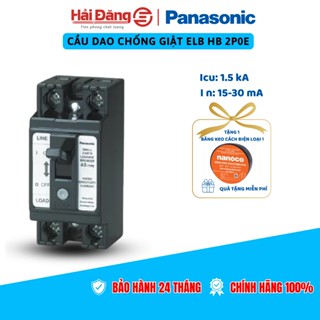  Cầu dao chống giật chống rò ELB 2P0E 30A Panasonic - Xuất xứ Thái Lan 