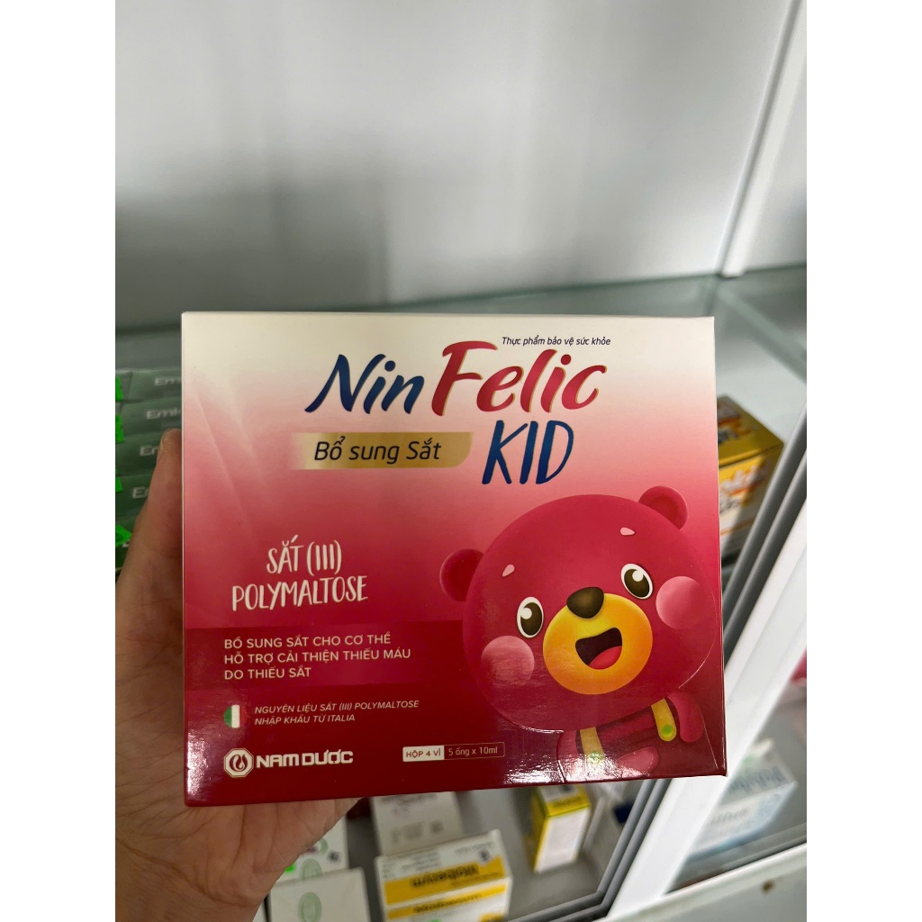 Nin felic kid Nam Dược bổ sung sắt cho trẻ -Hộp 20 ống
