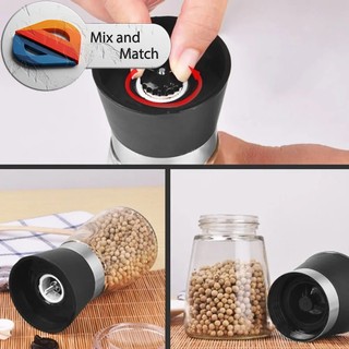 Máy Xay Muối Tiêu Thủ Công Điều Chỉnh Độ Mịn, Bình Xay Gia Vị Tiện Lợi Dụng Cụ Nhà Bếp