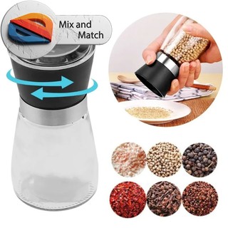 Máy Xay Muối Tiêu Thủ Công Điều Chỉnh Độ Mịn, Bình Xay Gia Vị Tiện Lợi Dụng Cụ Nhà Bếp
