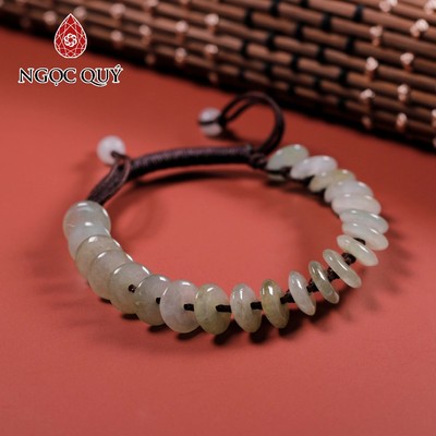Vòng thắt dây đồng điếu đá cẩm thạch 10mm - Ngọc Quý