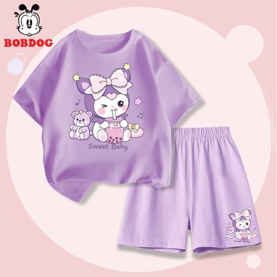 SALE HÈ Quần áo bé gái BOBDOG, set hè cho bé gái chất liệu cotton thoáng mát in hình Thỏ BDG37