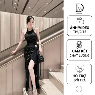  Váy đầm đi tiệc nữ dáng dài kiểu yếm sang chảnh đi đám cưới dự sinh nhật thiết kế cao cấp  MD225  