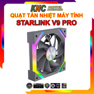 Quạt Tản Nhiệt Starlink V9 Pro Led 5v ARGB Kích Thước 12cm Sáng Viền - Hàng Fullbox