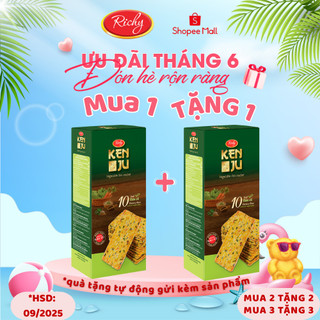   MUA 1 TẶNG 1| HSD: T9 2025  Bánh Richy Kenju Rau Củ Dạng Hộp 168g 
