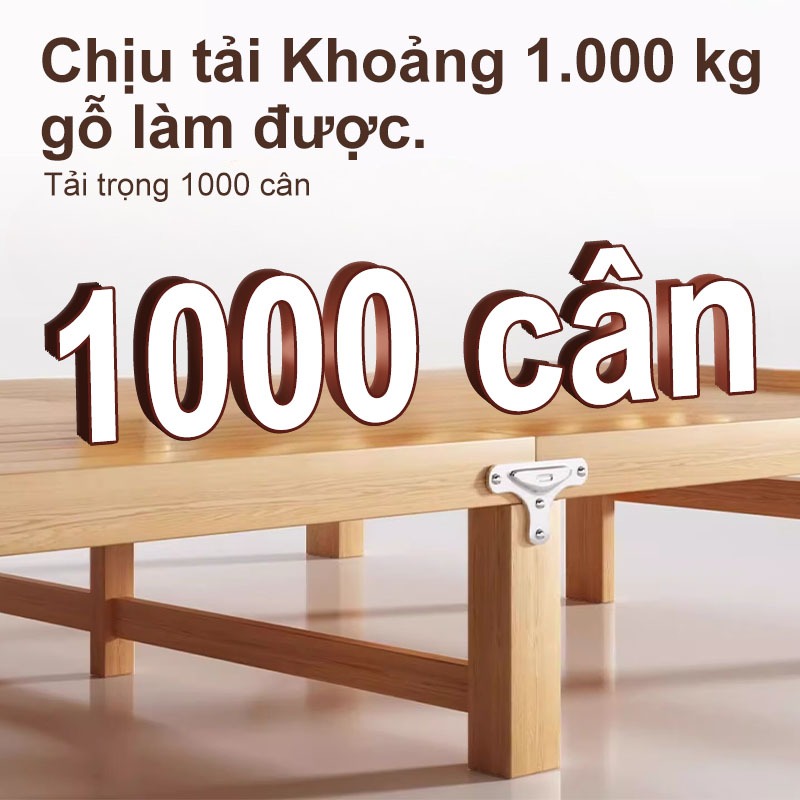 MY Giường Ngủ Bằng Gỗ Rắn Gấp Gọn Giường Ngủ Pallet Gỗ Tự Nhiên Cao Cấp Cài đặt miễn (Dài 200cm) | BigBuy360 - bigbuy360.vn