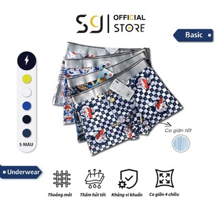  Quần lót nam Doremon quần sịp đùi boxer nam chất thun lạnh cao cấp co dãn in hình họa tiết cute Doremon Shin S9 