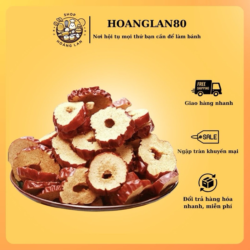 Táo đỏ sấy cắt lát 100g