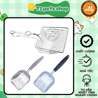 xẻng xúc cát kim loại siêu bền dành cho mèo - T3 PETS SHOP