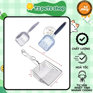xẻng xúc cát kim loại siêu bền dành cho mèo - T3 PETS SHOP