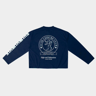 Áo LONGSLEEVES Unisex SEVENTOWN LUXE HIGH-END RELAXATION màu NAVI BLUE Local Brand