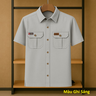 Áo sơ mi nam trung niên,Áo sơ mi người lớn tuổi được may bằng chất vải đũi Hàn cao cấp(Ao2Tui)