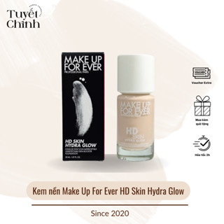  Kem nền Make Up For Ever HD Skin Hydra Glow 30ml: Tone 1R00 | Dành cho da thường đến khô căng bóng và mịn mượt 