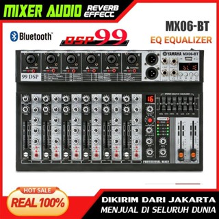 Mixer YAMAHA MX06 BT 6 Kênh Kết Nối Bluetooth 5.0 Equalizer Reverb Delay Echo 99 Hiệu Ứng DSP Hỗ Trợ Livestream, Karaoke
