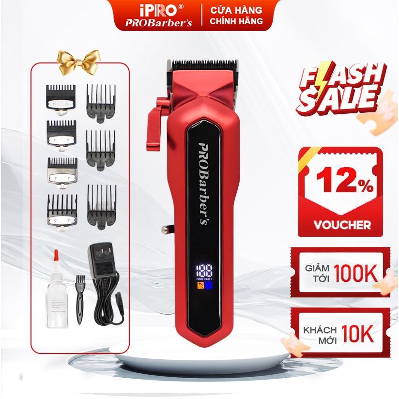 [iPRO Official] Tông Đơ Cắt Tóc Tăng Cữ Cho Gia Đình Cao Cấp IPRO PROBarbers S8166 Chuẩn Salon