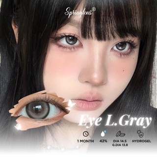 Lens mắt hiệu ứng bắt sáng EYE LIGHTER GRAY xám bạc có giãn | Kính áp tròng Springlens