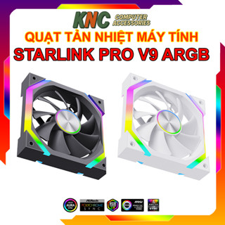 Quạt Tản Nhiệt Máy Tính Starlink Pro V9 Led ARGB Kích Thước 12cm Đồng Bộ Mainboard - Hàng Fullbox