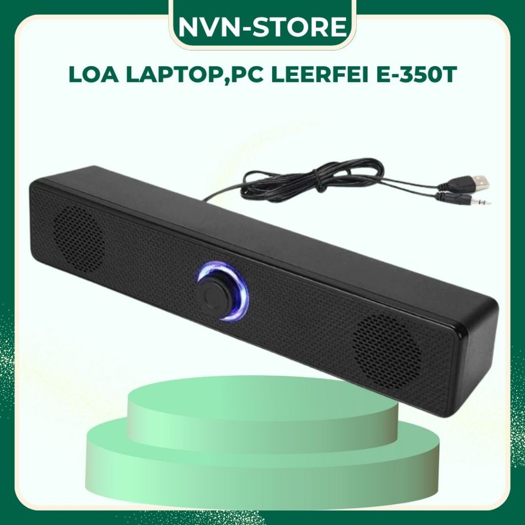 Loa laptop, PC 2.0 Leerfei E-350T thiết kế đơn giản âm bass đẹp