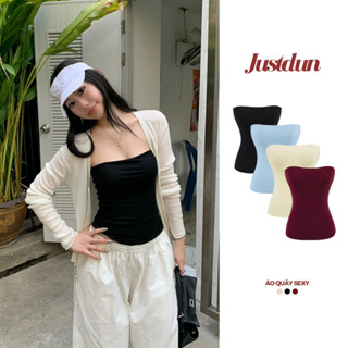 (Áo 2 lớp Ko Lộ)  Áo Ống Trơn ôm body basic nhiều màu cotton mịn mát Justdun 5C