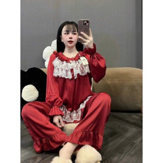 Đồ ngủ nữ lụa phối ren hot chất latin mịn mượt Shop Nghi 85