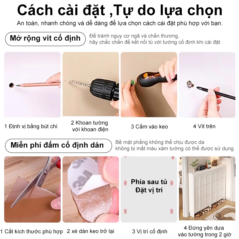 MY Tủ Giày Thông Minh Siêu Mỏng 3 Tầng Cánh Lật Tích Lớn Treo Tường- Có Hậu Kín - Nội Thất An Nhiên | BigBuy360 - bigbuy360.vn