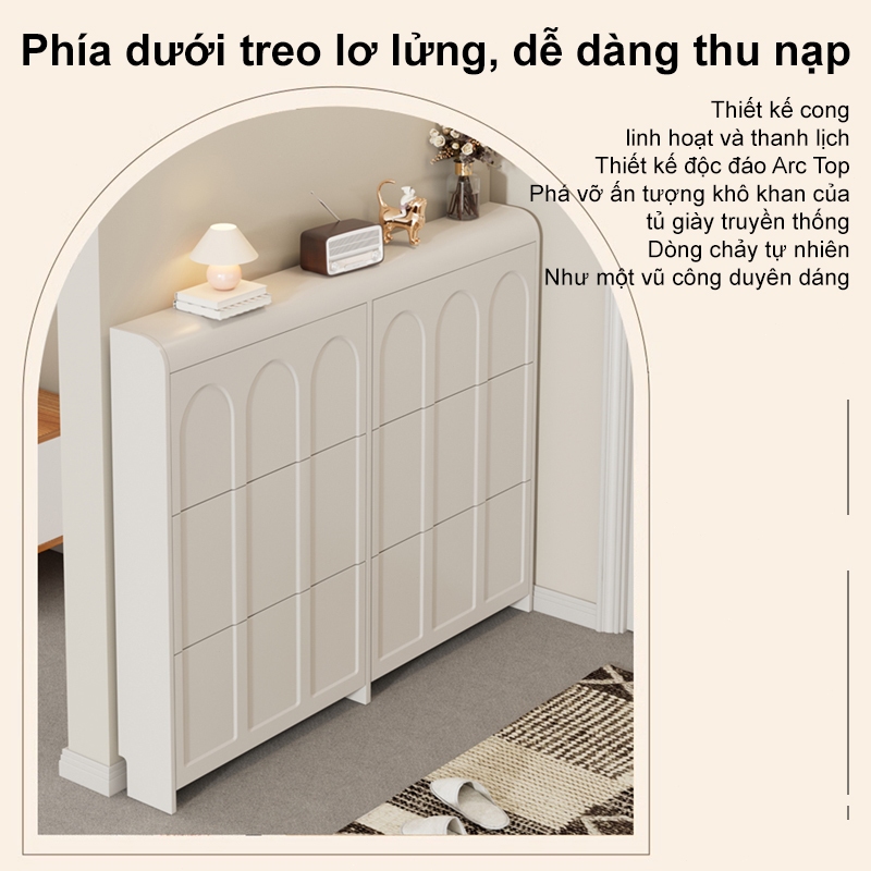 MY Tủ Giày Thông Minh Siêu Mỏng 3 Tầng Cánh Lật Tích Lớn Treo Tường- Có Hậu Kín - Nội Thất An Nhiên | BigBuy360 - bigbuy360.vn