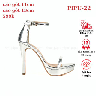 giày cao gót 11cm và 13cm sandals cao gót đế đúp gót nhọn quai mảnh pipu 22