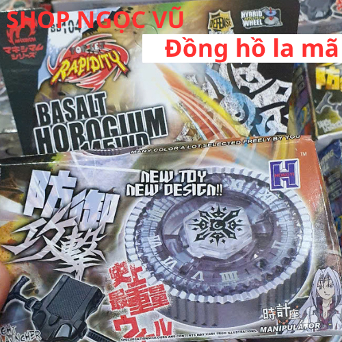 Con quay chiến thần Vô cực Đồng Hồ La Mã BB104 - Đồ Chơi 4D Nado BeyBlade Trùm Thời Gian