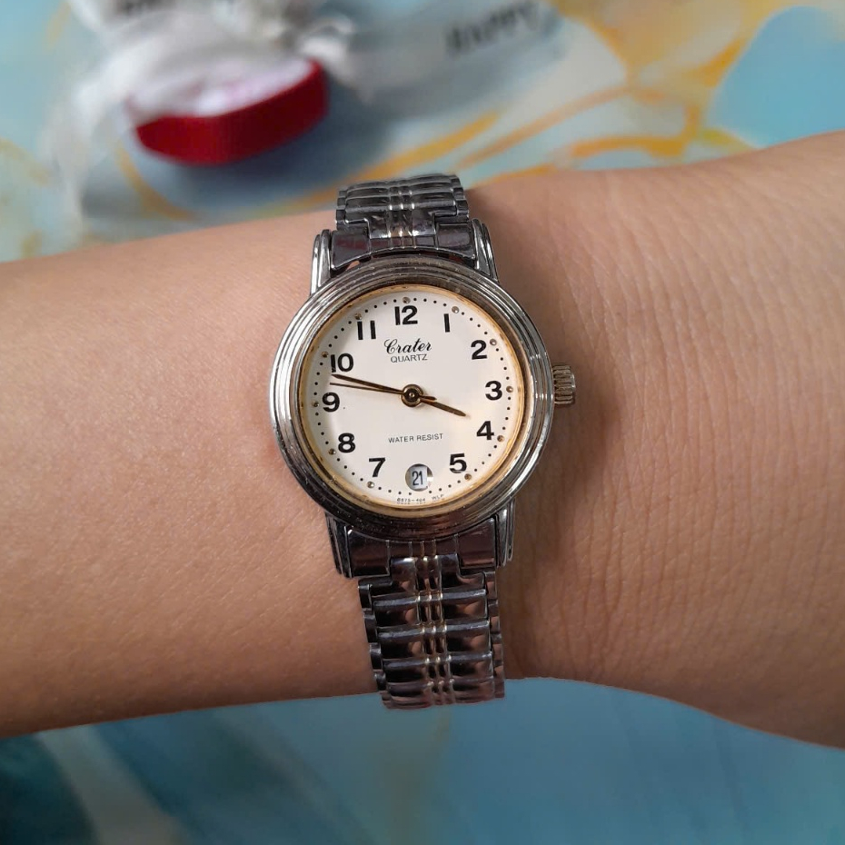 Đồng hồ nữ Crater có lịch sang trọng second hand si nhật- đã qua sử dụng