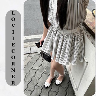 LOVIIECORNER GIÀY BÚP BÊ NỮ LOLITA SANDAL HOA TRÀ - FORM TO GÓT HOA TRÀ THỜI TRANG BÍT MŨI CÀI KHÓA - G241148