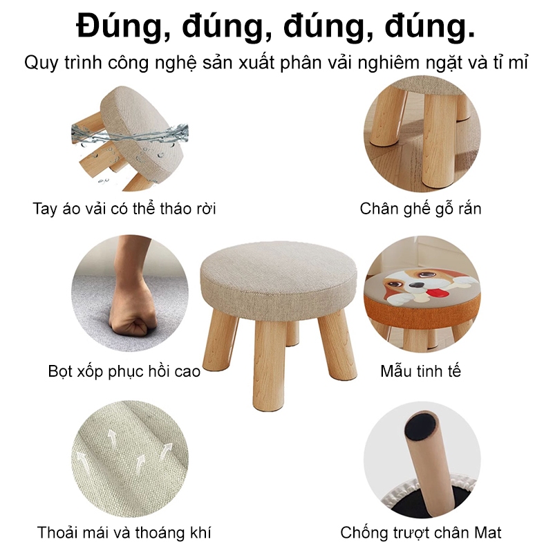 MY Ghế Sofa , đôn bàn trà bằng nỉ nhung Ghế bàn trang điểm,cao cấp nhiều màu sắc Đôn ghế decor | BigBuy360 - bigbuy360.vn