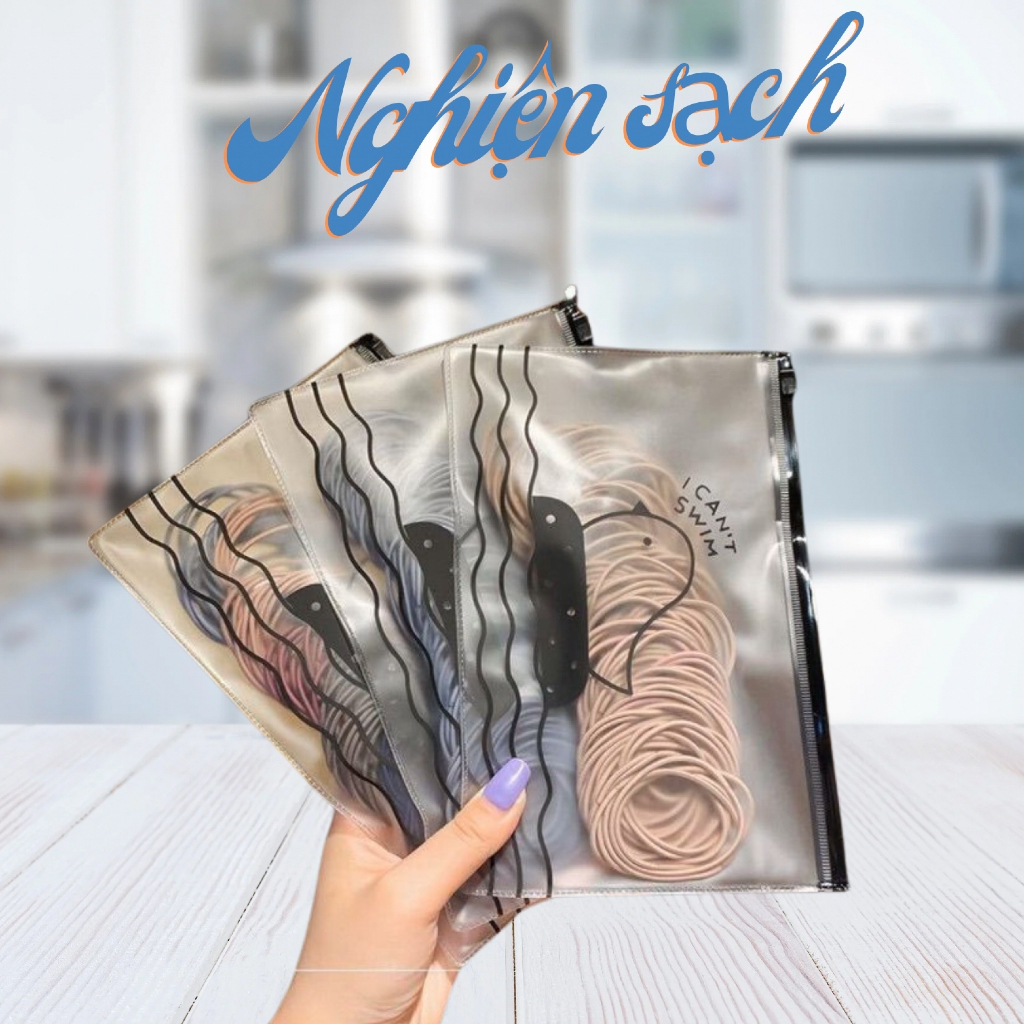 [HCM] Combo 100 Dây Buộc Tóc Tặng Kèm Túi Zip Angry Bird 100 buộc tóc