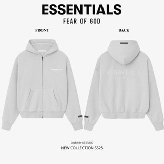 Áo Essentials Hoodie Zip Nỉ Bông 100% Cotton Loại 1 Không Xù Lông