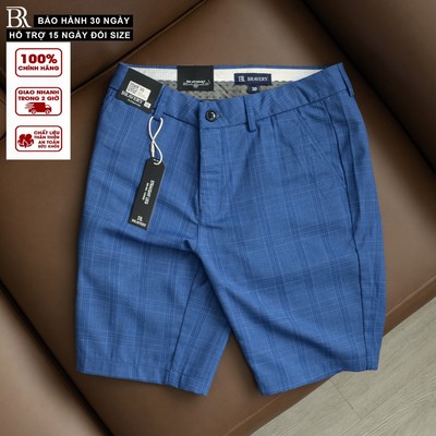 Quần short nam Caro BR Vải viscose mềm thoáng mát, co giãn nhẹ, chống nhăn, bền màu, sang trọng - Bravery