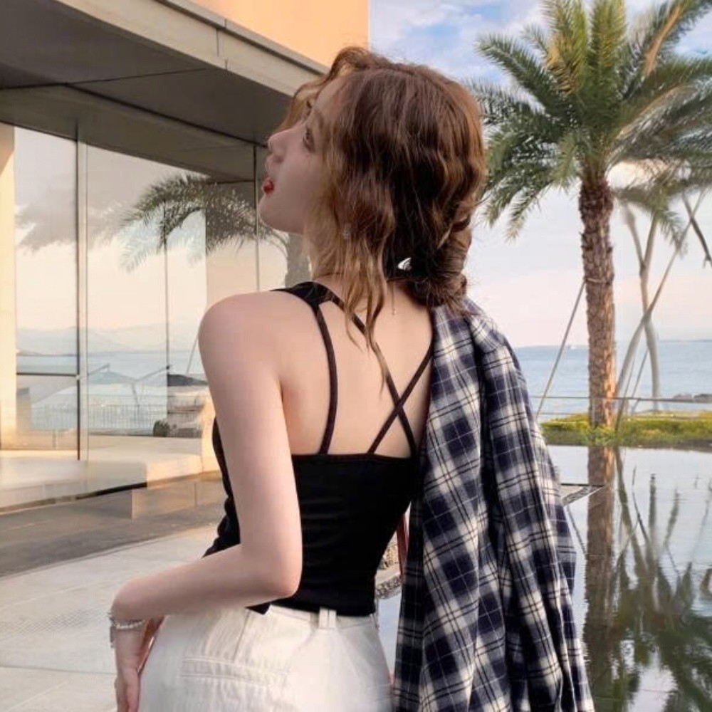 Áo 3 Lỗ Sát Nách Nữ Có Đệm Ngực, Cổ Vuông, Lưng Đan Chéo Cực Xinh Hack Dáng, Gợi Cảm