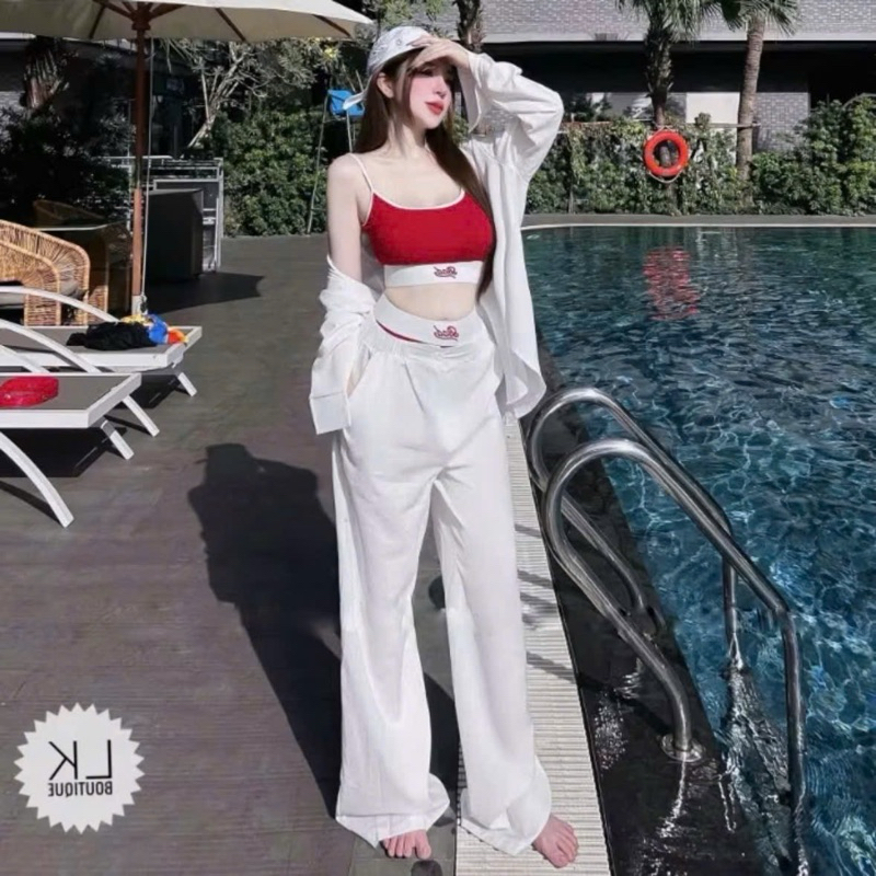 CÓ BIGSIZE Bikini Bad bikini 2 mảnh nữ có mút ngực sexy màu đỏ đồ bơi thể thao đồ hè đi biển nữ | BigBuy360 - bigbuy360.vn