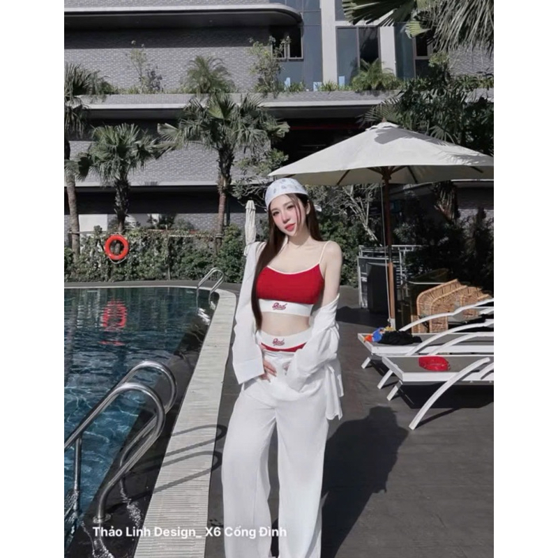 CÓ BIGSIZE Bikini Bad bikini 2 mảnh nữ có mút ngực sexy màu đỏ đồ bơi thể thao đồ hè đi biển nữ | BigBuy360 - bigbuy360.vn