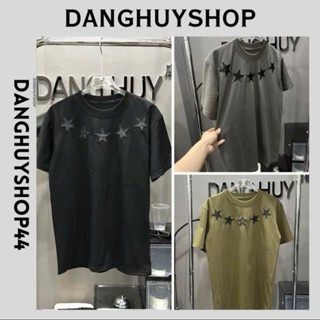 Áo Phông Nam Nữ Thêu Da Ngôi Sao Quanh Cổ Siêu Nét - Áo Thun Nam Nữ Thêu Da Ngôi Sao Quanh Cổ Chất Cotton Cao