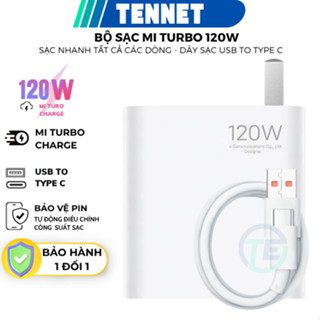 Bộ Cục Củ và Dây Cáp Sạc Siêu Nhanh MI TURBO 120W, Công Suất Thực 67W, Cáp Sạc 5A Dùng Cho Điện Thoại, Máy Tính Bảng Mi