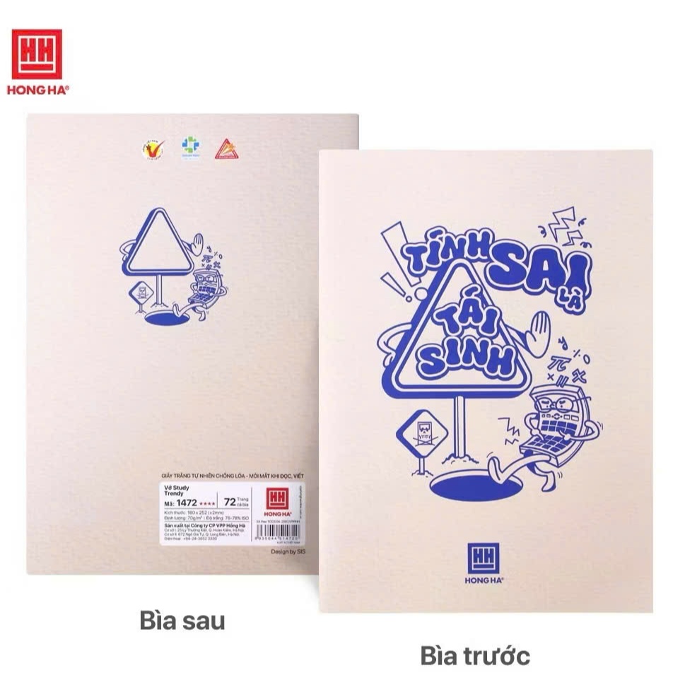 Vở kẻ ngang 120 trang Hồng Hà Trendy 1472, vở viết dùng cho học sinh cấp 2 cấp 3