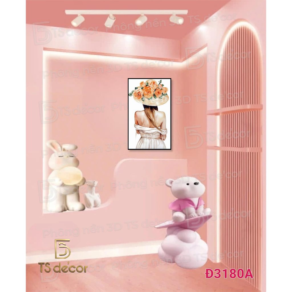 Background phông nền giả góc tạo chiều sâu livestream, decor cửa hàng...