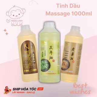 Dầu Masage nóng ấm chai 1000ml. Tinh Dầu mát xa body tại nhà, Dùng trong Spa - TMV