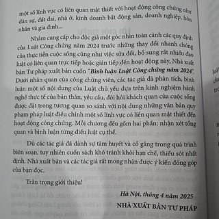 Sách - Bình luận luật công chứng năm 2024 (NXB Tư Pháp)