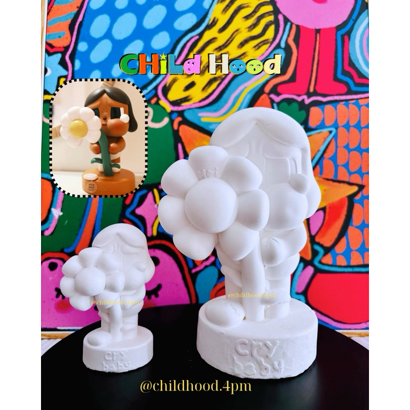 Tượng thạch cao Crying Baby Flower 2 size