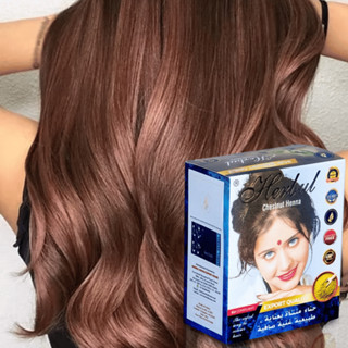 Herbul Henna Ấn Độ Màu Hạt Dẻ (Chesnut)  – Bột Nhuộm Tóc Từ Thảo Dược, Che Phủ Tóc Bạc Hiệu Quả, An toàn, Ít Hư Tổn