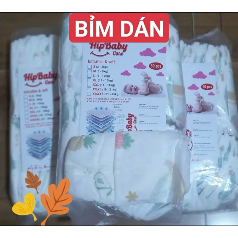 combo 100 miếng bỉm dán cho bé yêu