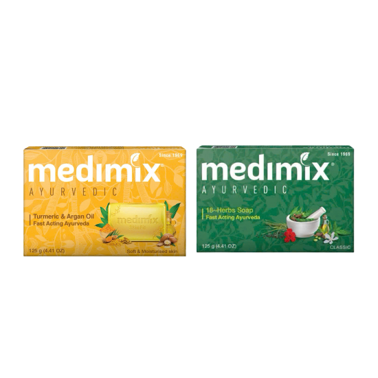  Combo xà phòng Medimix 18 loại thảo dược 125g bánh - Nghệ Argan 125g bánh 