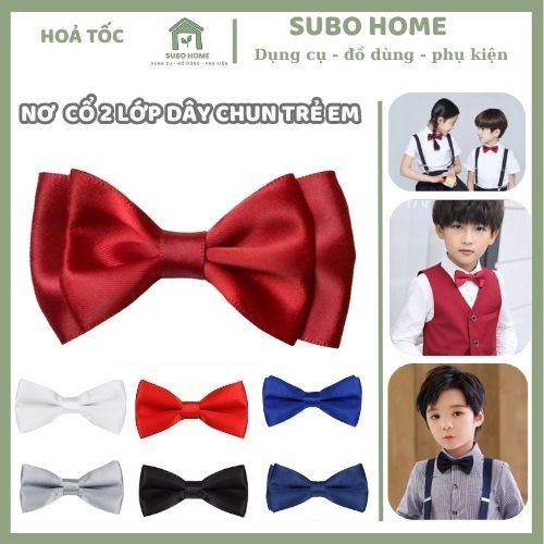 Nơ cài cổ áo cho bé trai dự tiệc nơ mèo chụp ảnh cài áo sơ mi hoàng tử đeo nhiều màu văn nghệ học sinh phong cách Nhật