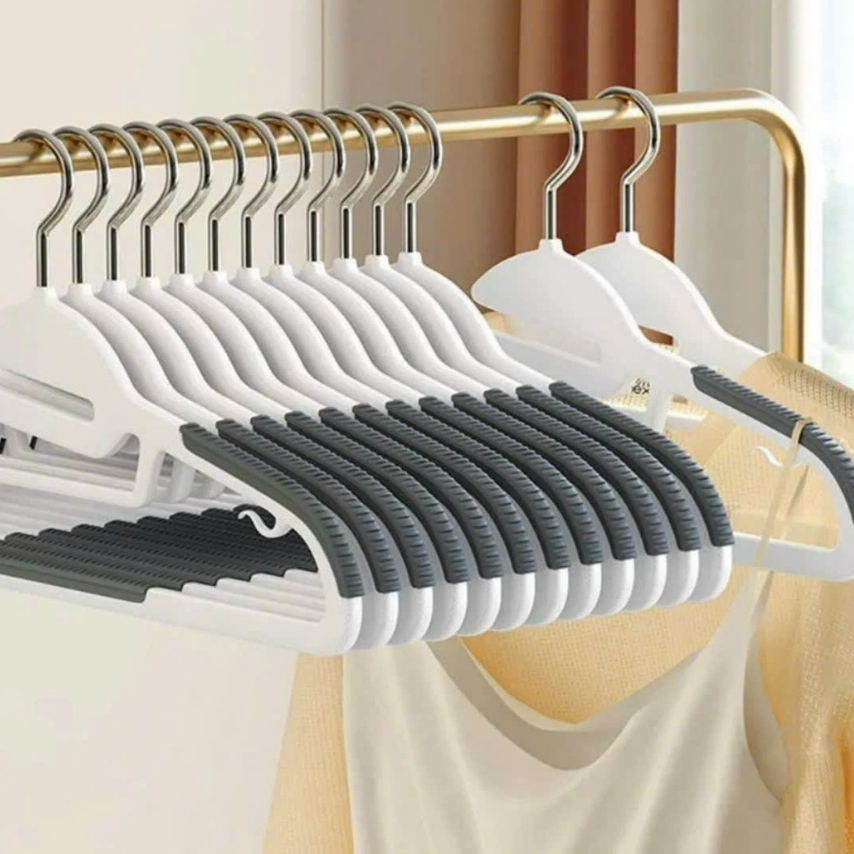 COMBO 10 Móc Nhựa Treo Quần Áo Chống Trượt Đa Năng ohBabyo Mắc Phơi Đồ Chống Nhăn Bền Bỉ Cao Cấp