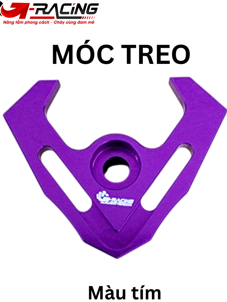 Móc treo nhôm CNC nguyên khối G-Racing Màu Tím| GMT002-6
